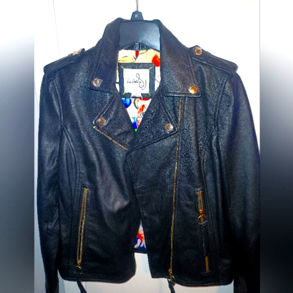 New Sam Edelman Leather Motorcycle Jacket